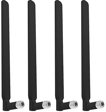 The Lord of the Tools Lot de 4 antennes 4G LTE SMA 5dBi Amplificateur de signal sans fil compatible avec les routeurs Huawei B310s B593s B315 B310 E5186s Series CPE Noir 19 cm
