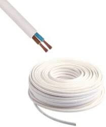 Câble électrique souple blanc - HO5VVF 2x1mm² - 50m