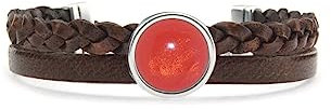 QOSS Armband NOVA braun Stein roos