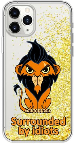 ERT GROUP mobile phone case for Apple Iphone 11 PRO MAX original and officially Licensed Disney pattern Scar 001 optimally adapted to the mobile phone, with glitter overflow effect