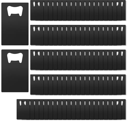 Yugada 100 Pcs Credit Card Bottle Opener Bulk, Stainless Steel Metal Card Beer Bottle Openers Wallet Bottle Opener, DIY Bottle Opener for Party Favor Wedding Favor Groomsmen Bridesmaid Gift (100 Pcs)