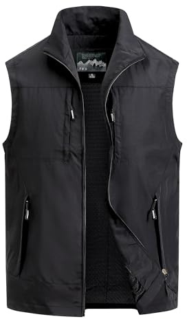 MeiLayM Gilet Multi-Poches Sans Manches Léger et Respirant pour Homme - Plein Air, Chasse, Camping, Veste de Photographie