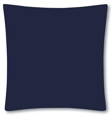 VEL VET HOME VelvetHome Deluxe Kissenbezug 80x80 cm 1teilig Made in EU Hohe Qualität Kopfkissenbezug mit Reißverschluss 100% Baumwolle Kissenhülle 80x80 Marineblau