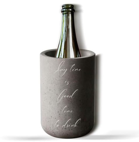 GINKOBI Refroidisseur de vin en béton, capacité 1,5L, gris