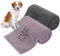 KinHwa super saugfähiges Haustierhandtuch Mikrofaser Hund Badetuch für Hunde und Katzen 76CM x 127CM (Grau + Violett)