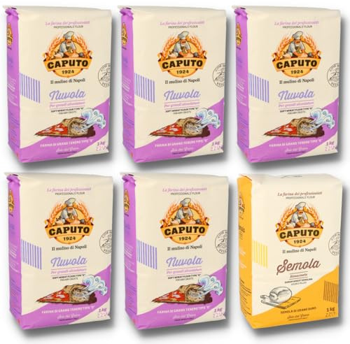 5x1kg Caputo Nuvola + 1x1kg Caputo Semola Rimacinata Starter Set