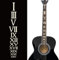 PLIGREAT 2 Stück Gitarre Griffbrett Aufkleber Gitarre Inlay Aufkleber Abnehmbare römische Ziffern Abziehbilder für E-Bassist Akustikgitarre Dekorationen Musical, Ukulele, Musikgitarre, Bass
