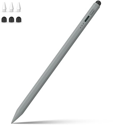 MEKO Stift für iPad Apple 2018-2025 mit Gummispitze Schnellladefunktion Palm Rejection und Neigungssensitivität für iPad Pro 13''/12,9''/11''/ i-Pad 10/9/8/7/6. Gen/Mini 6/5./Air 5/4/3. Gen