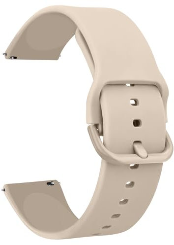Tobfit Ersatz Uhrenarmbänder Silikon 20mm,Uhrenarmband mit Schnellverschluss Ersatzbänder Watch Straps,Uhren Zubehör Uhrenarmbänder Watch Band für Damen Herren(20mm,Milchtee)