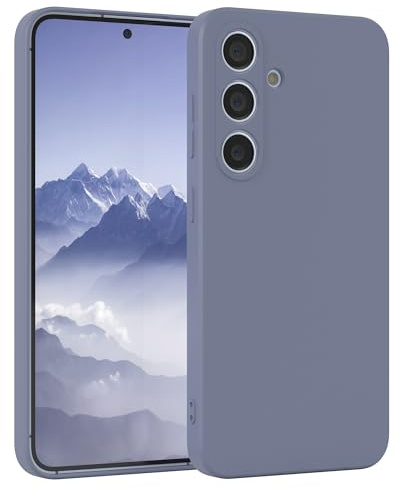 EAZY CASE - Silikonhülle für Galaxy S24 Hülle Silikon Case Blau weich stoßfeste Handyhülle Schutzhülle mit Kameraschutz Dünn Premium Schutz Cover TPU Phone Bumper in Eisblau Matt