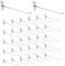 PATIKIL 10 Lamellen Wand Haken 32Stk Lamellen Wand Regal Halterungen Lamellen Wand Hänge Haken Gitter Wand Haken Schwer Pegboard Duty Display Werkzeug Aufhänger Silber