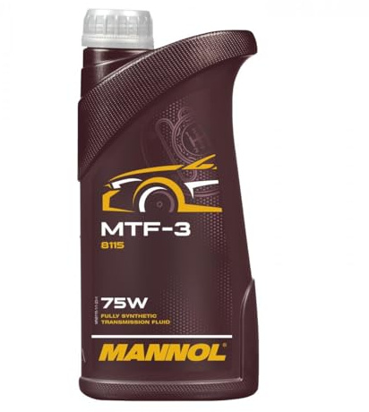 MANNOL 8115 MTF-3 Getriebeöl SAE 75W, API GL-4, für Schaltgetriebe, 1L | Getriebeflüssigkeit für manuelle und automatisierte Getriebe, erfüllt TOYOTA LV und MB 235.71, mit Verschleißschutz