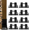 TRUTZHOLM Holzstapelhilfe Halterung 34 x 10 cm lackierter Stahl schwarz Holzstapelhalter Brennholz Kaminholzregal (42030508)