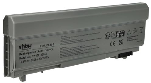vhbw 1x Batterie Remplacement pour Dell W1193, W0X4F, U844G, TX283 pour Ordinateur Portable (6600mAh, 11,1V, Li-ION)