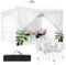 COBIZI Faltpavillon 3x3m Wasserdicht Stabil Winterfest Pavillon Partyzelt Gartenpavillon mit Entlüftung, 4 Seitenteilen, 4 Sandsack, Höhenverstellbar, Pop up Faltbar Gartenzelt, Weiß