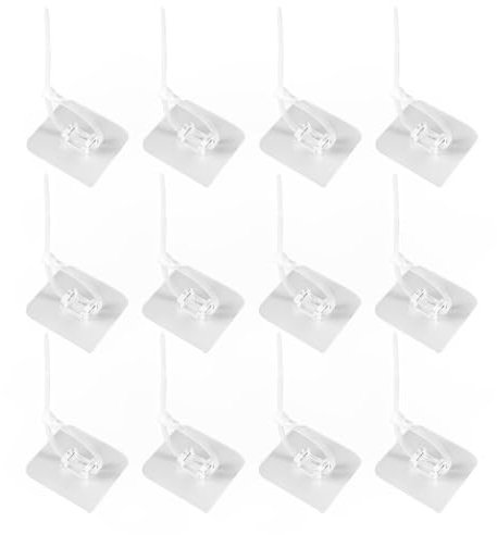 RAMGLYO 12 Stück Baby-Proofing & Haustierschutz, Möbel Kippsicherung, Ohne Bohren, Möbel-Wandanke, Möbelbefestigungsbänder, Möbelbefestigungen an der Wand, Schränke und Kommoden(quadratische)