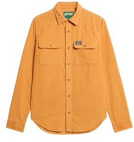 Superdry Herren Trailsman Cordhemd in lässiger Passform Geröstetes Orange S