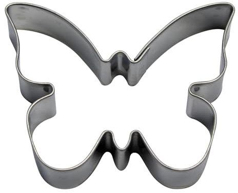 BekkiB - Ausstecher Schmetterling - ca. 6,5 x 4,8 cm - Spülmaschinengeeignete Schmetterlings-Ausstechform aus Edelstahl - Zum Backen von Plätzchen - 7955