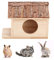 Jenngaoo Hamsterhaus, Holzhaus für Hamster, Versteck für Kleintiere, Lebensräume für Hamster, Nest für Meerschweinchen, Holzhaus für Kleintiere, Wohnecke, Haustierhaus für Kleintiere