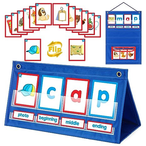 CVC Word Builder, Computerzelt-Kartenspiel, Phone-Spiele, Rechtschreibung, Lernspielzeug für Kinder im Alter von 5 6 7 8 Jahren