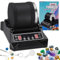 PODEC Professionelles Rock Tumbler Kit, Elektrische Rock Tumbler Maschine Mit LCD-Display, 9-Gang-Motor Und 9-Tage-Timer Einstellbar, Zum Trommeln Und Steinpolieren Von Körnern
