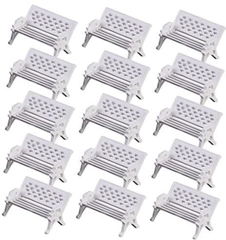 TOYANDONA 20stücke Mini Gartenbank Modell Für Puppenhäuser Miniatur Parkbank Dekoration Für Garten Und Innenräume Für Mikro-landschaften Und Fotorequisiten