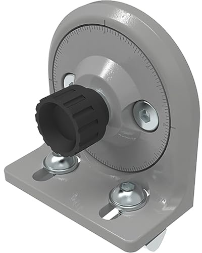 Fath Winkelfeststellung mit Rändelschraube Set Item System zur Winkelverstellung von 2 Aluprofilen mit Nut 8, alufarbig