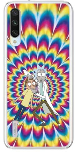 Cover ufficiale Rick e Morty LSD - Cover in silicone TPU flessibile per Xiaomi Mi A3 Trasparente - Design psichedelico