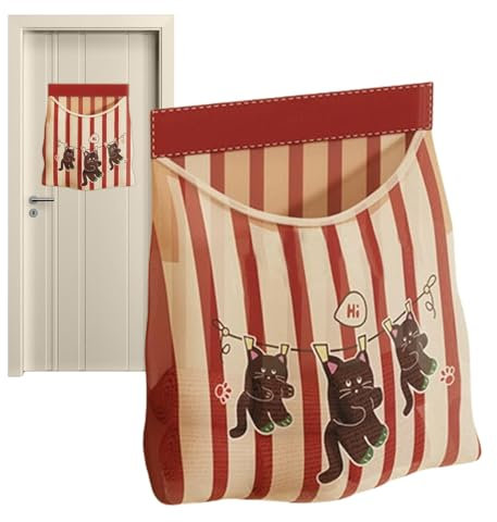 Wall Storage Bag,Large Capacity Over Door Organizer | Wall-Mounted Mesh Storage Bag, Diaper Nursery Stuff for Cabinet, Bathroom