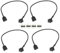 VENEKA di Prolunga RGB da 4 Pezzi, 12 V, 4 Pin, A SM, 4 Pin, Femmina, ARGB, Adattatore per Ventola del Computer, Scheda Madre, Striscia LED