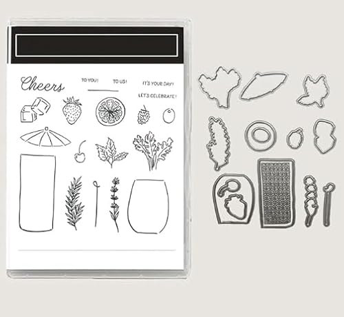Stempel und Stanzformen für Kartenherstellung, Weihnachtsstempel und Stanzformen-Set für verschiedene Festivals, Alben, Scrapbooking, Geburtstage, Grußkarten (Stanz- und Stempel-Set) (M2408)