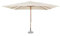 KONTE.DESIGN Sombrilla de jardín Syros de madera y acero, lona beige 3 x 3, beige, 3x3 m