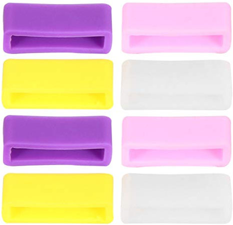 Lurrose 8Pièces Bracelet de Montre Silicone Boucles Mobiles Accessoires pour Montre Rose Transparent pour Hommes