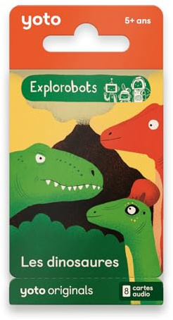Yoto Pack Les Explorobots – Die Dinosaurier, 8 Hörbücher für Kinder auf Französisch zum Hören auf Geschichtenerzähler und Box mit Geschichten für Kinder Yoto Player und Mini, erste Dokumentarfilme 5