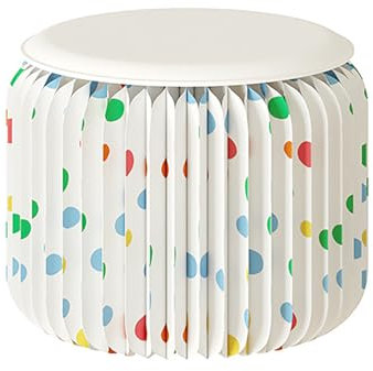 Xtroml Klappbarer Papierhocker Wabenstruktur mit Polster – Tragbare zusammenklappbare Sitzbank mit Punktemuster, Schnellmontage für Umkleidekabinen, Messestände, Einkaufszentren und Zuhause,30×32cm