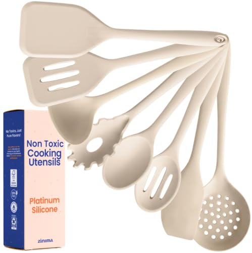 Ungiftiges Platin-Silikon-Kochutensilien-Set, 8-teilig Ziruma
