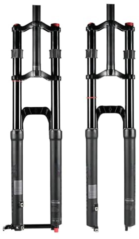 KANGXYSQ DH 27,5/29'' Mountainbike-Federgabel Federweg 150 Mm Doppelschulter Snow Vorderradgabel 1-1/8 Gerade Luftgabel Steckachse 15 X 100 Mm Zugstufe Einstellbar Manuelle Sperre(29)