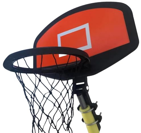 Trampolin-Basketballkorb, 27,9 cm, Ballkorb für Trampolin, Trainingsbefestigung, Rückwand mit Netz für Kinder und Erwachsene, sicheres Basketball-Zubehör für Outdoor-Spielen, Üben und Gartenspaß