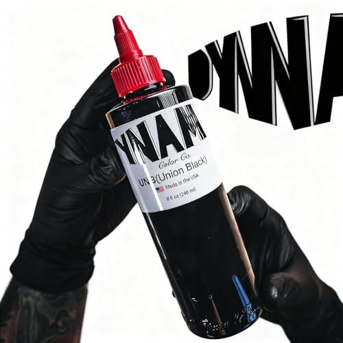 DLD Union 8 oz Black Tattoo Ink - REACH-konform für EU (Deutschland sicher) - Giftfrei & ohne Schwermetalle - Superior Pigmente für Profis & Einsteiger
