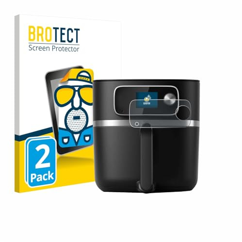 BROTECT Entspiegelungs-Schutzfolie für Philips Airfryer HD9880/90 (2 Stück) Matte Displayschutz-Folie, Anti-Reflex, Anti-Fingerprint