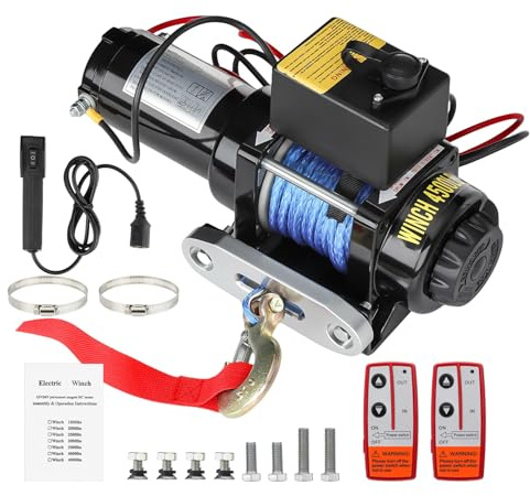 FLASHEVER 4500lb 12V Electric Winch Fit for ATV UTV SUV Truck Boat
