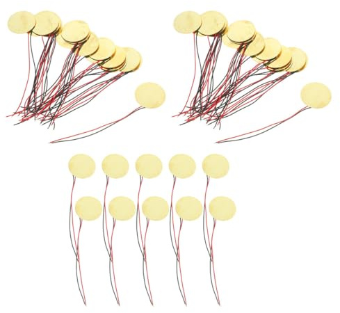 TOYANDONA Piezo Scheiben Installieren 40 Stück aus Kupfer Verbessert Haltbarkeit und Leitfähigkeit für Akustische Gitarren und Drum Trigger
