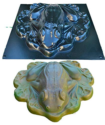 Frosch auf Leafs Form Beton Stein Garten Kunststoff A05 (S)