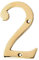 Motif 4-Inch Solid Brass Lacquered Polished Mailbox Numbers House Numbers For Outside House Numbers Address Sign For Door, Outdoor Decor (Number 2)