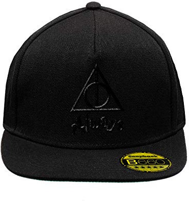 BroiderStudio Always Triangle HP Black Schwarz Hut Flacher Gipfel Verstellbar Snapback Unisex Original Bestickte Urban Logo Mütze