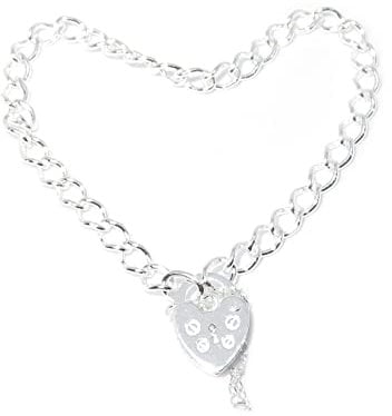 7.5inch ladys sterling silver charm bracelet .925 lady charms bracelets