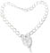 7.5inch ladys sterling silver charm bracelet .925 lady charms bracelets