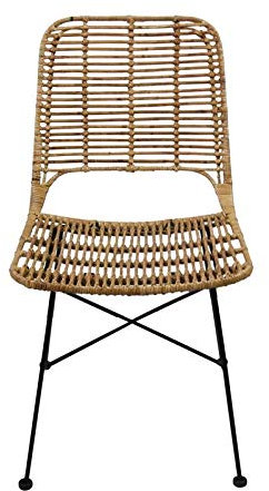 Lycce Rattanstuhl Lilly Flechtstuhl Hellbraun Sitzhöhe 45cm