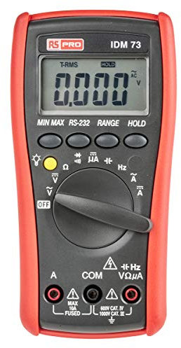 RS PRO IDM73 HandDigital Multimeter, CAT III, CAT IV 750V ac / 10A ac, 60MΩ