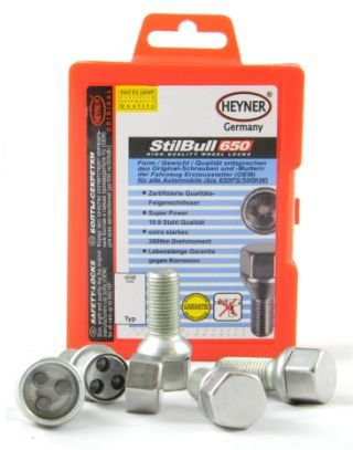 HEYNER Locking Wheel Nuts M12x1.5 Fits Nissan Note Models 2006 To 2013 Set 4 Locks Alloys Antitheft Protection Bolts P-OHF